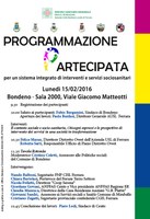 PROGRAMMAZIONE PARTECIPATA. Per un sistema integrato di interventi e servizi sociosanitari