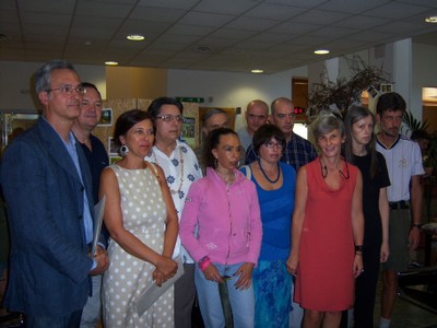 Foto di gruppo inaugurazione mostra "Gli Occhi nel Parco"