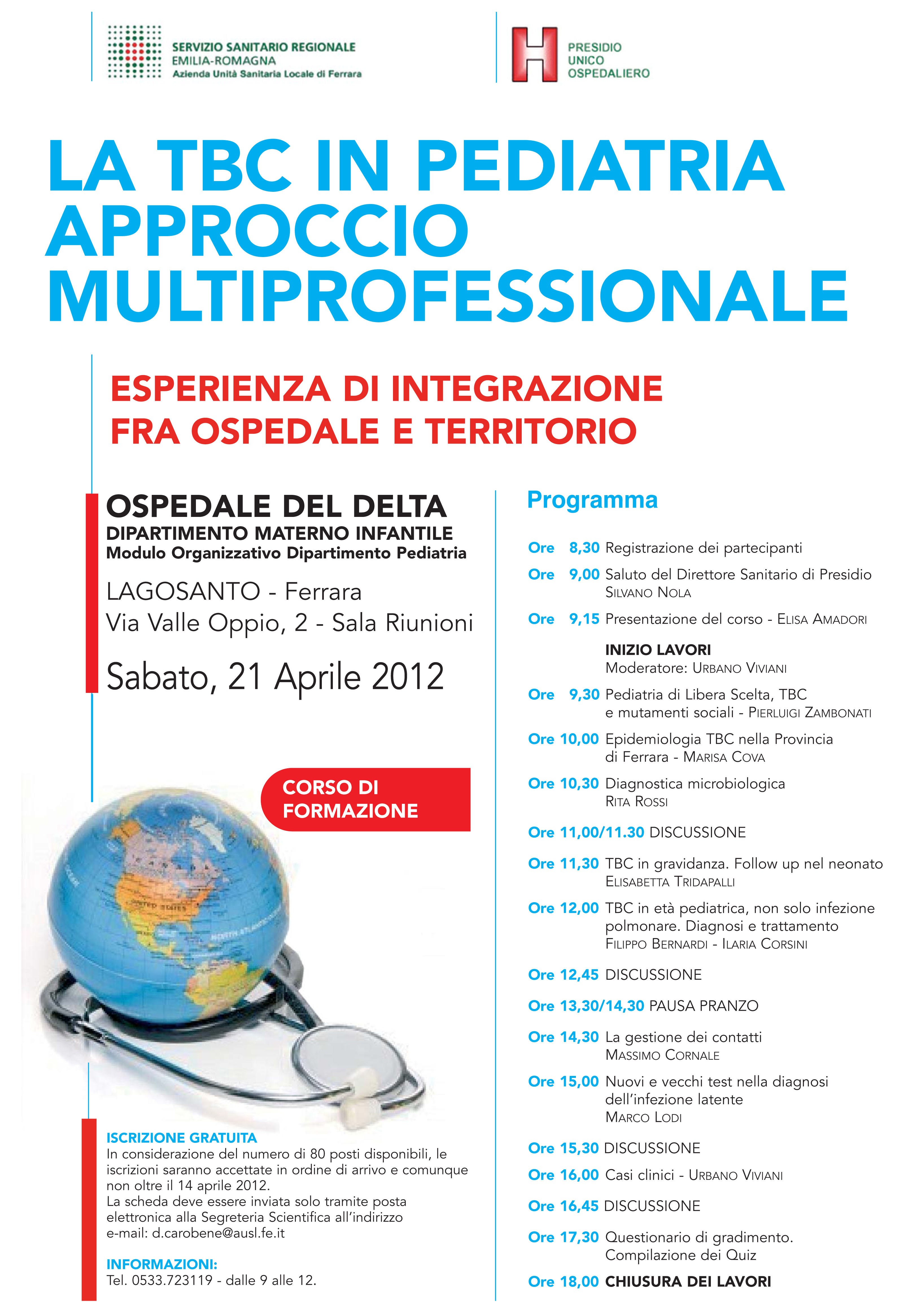 LOCANDINA_TBC in Pediatria - 21 aprile 2012