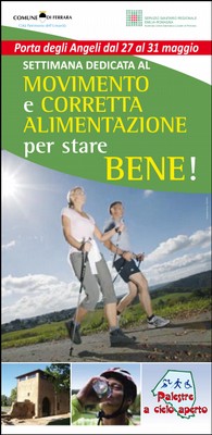 Locandina: Movimento e corretta alimentazione per stare bene