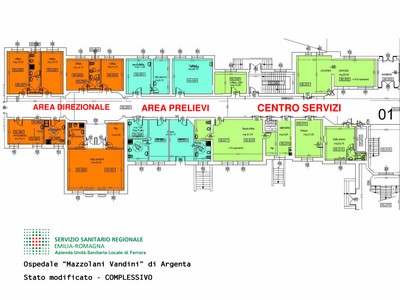 Ospedale di Argenta - nuovi locali area direzionale, centro servizi e centro prelievi