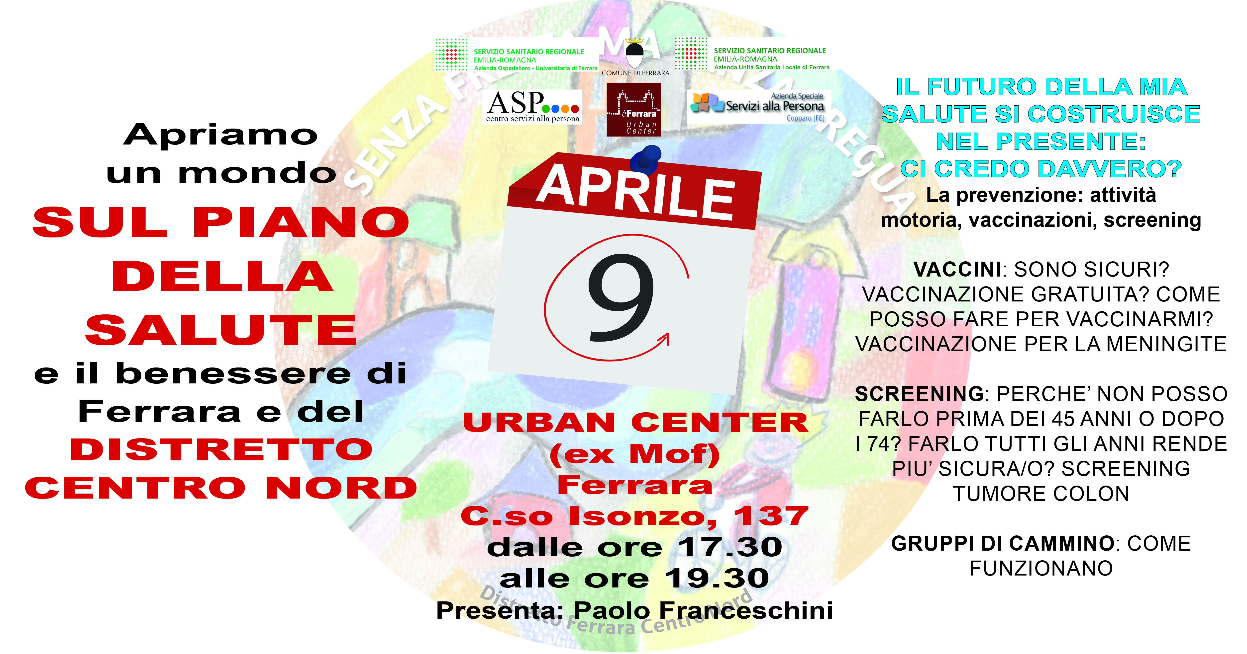 Programma invito per appuntamento 9 aprile 2019 Urban Cetner