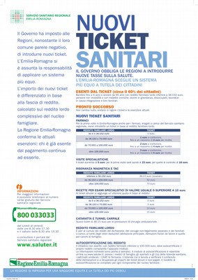 I nuovi ticket sanitari_LOCANDINA