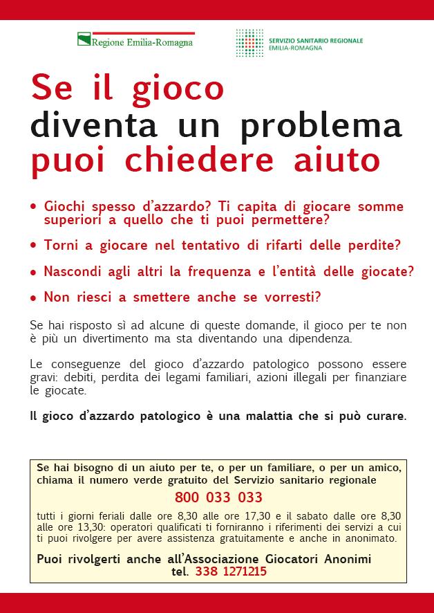 Se il gioco diventa un problema puoi chiedere aiuto