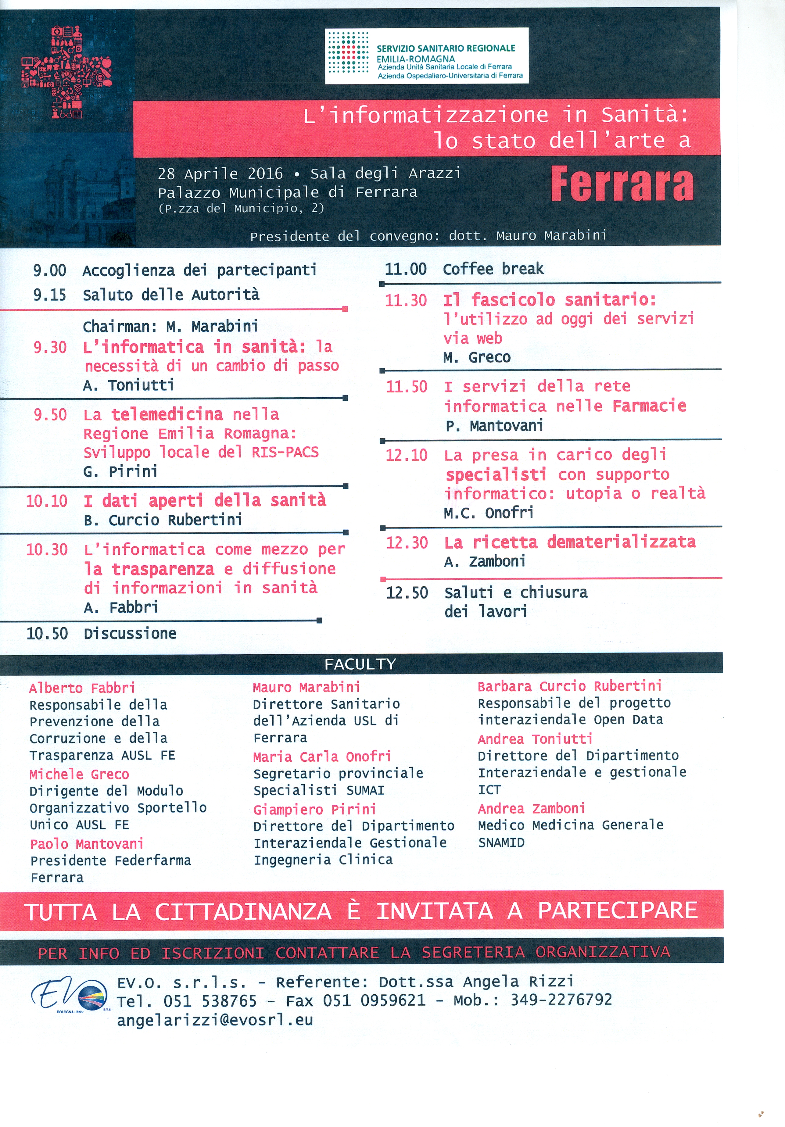 Convegno "l'informatizzazione in sanità: lo stato dell'arte a Ferrara"