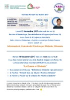 Giornata Mondiale Diabete 2017 alla Casa della Salute di Copparo il 13 ed il 14 novembre.