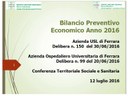 I bilanci preventivi 2016 delle Aziende Sanitarie ferraresi presentati in Conferenza Territoriale Sociosanitaria