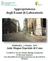 Si parla di appropriatezza degli esami di laboratorio in un convegno organizzato il 2 ottobre a Cona