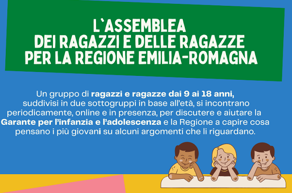 La Garante dell’infanzia e dell’adolescenza dell’Emilia-Romagna chiama i giovani a supporto