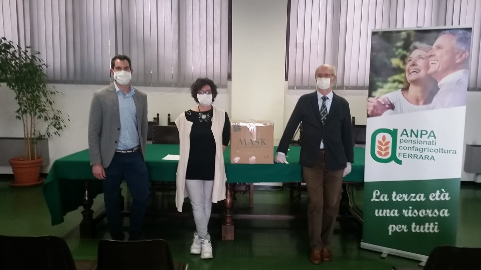 I pensionati di Confagricoltura Ferrara donano all’OSCO COVID di Copparo 1.000 euro per l’acquisto di mascherine