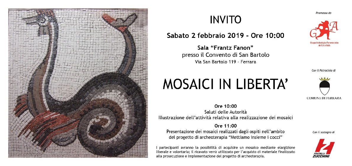 Mosaici In Libertà:  Sabato 2 Febbraio ore 10 Convento di San Bartolo