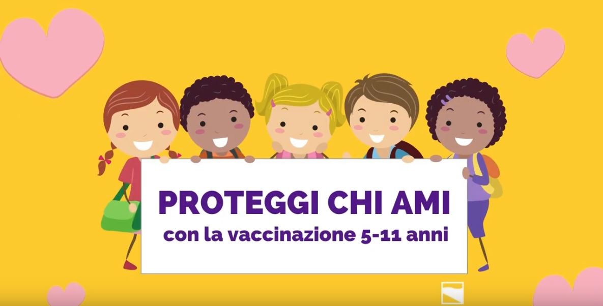 "Proteggi chi ami", nove video online per rispondere a tutte le domande sulla vaccinazione 5-11 anni