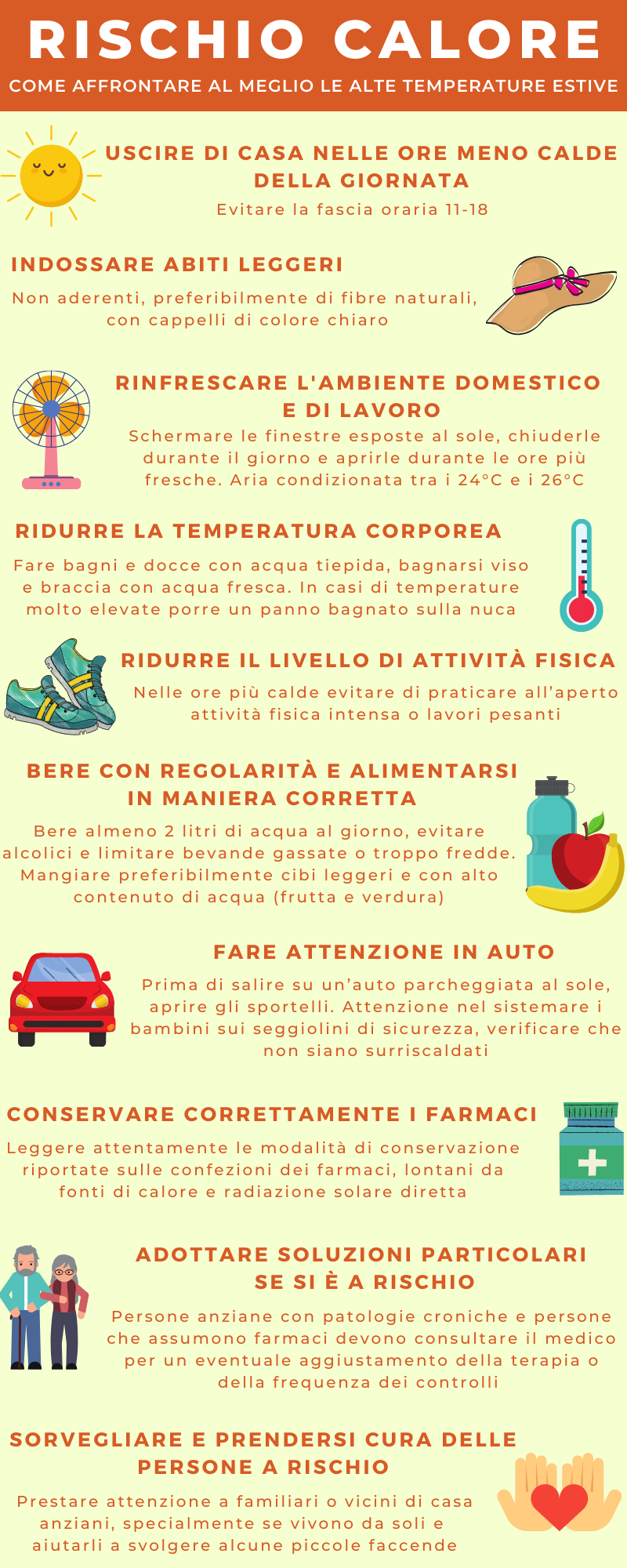 Rischio calore: come affrontare al meglio le alte temperature estive